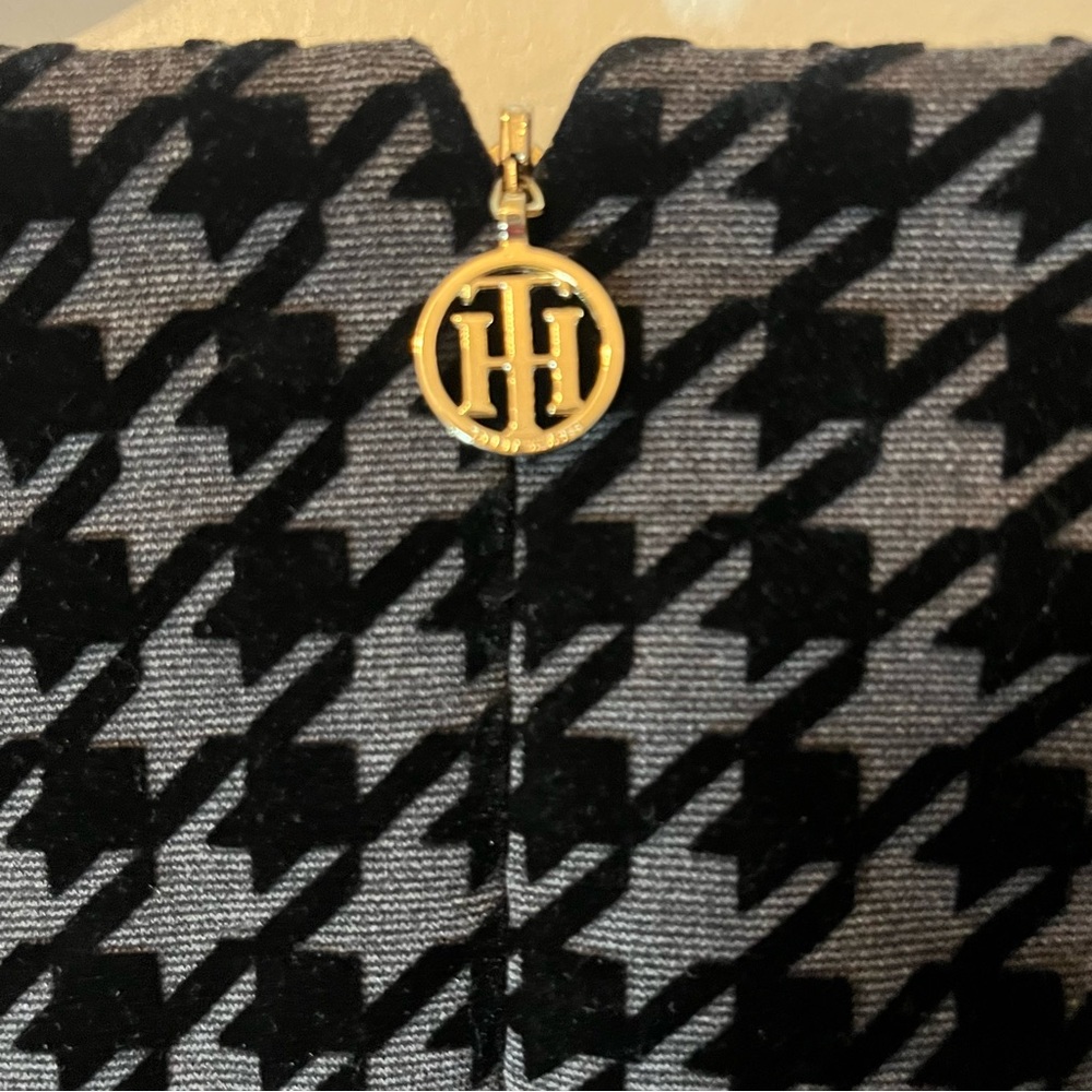 Tommy Hilfiger Women's Embroidered Houndstooth Sheath Dress Size 16 - Picture 7 of 8